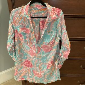 Lilly Pulitzer women cover up jellyfish. Size large.
